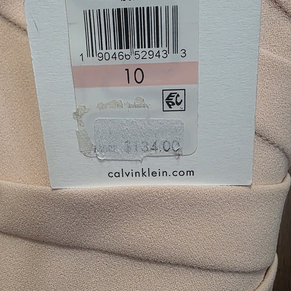 💥2/$45 Calvin Klein Soft Pink Sleeveless Sheath Dress with Radiant Pleats - Picture 4 of 4